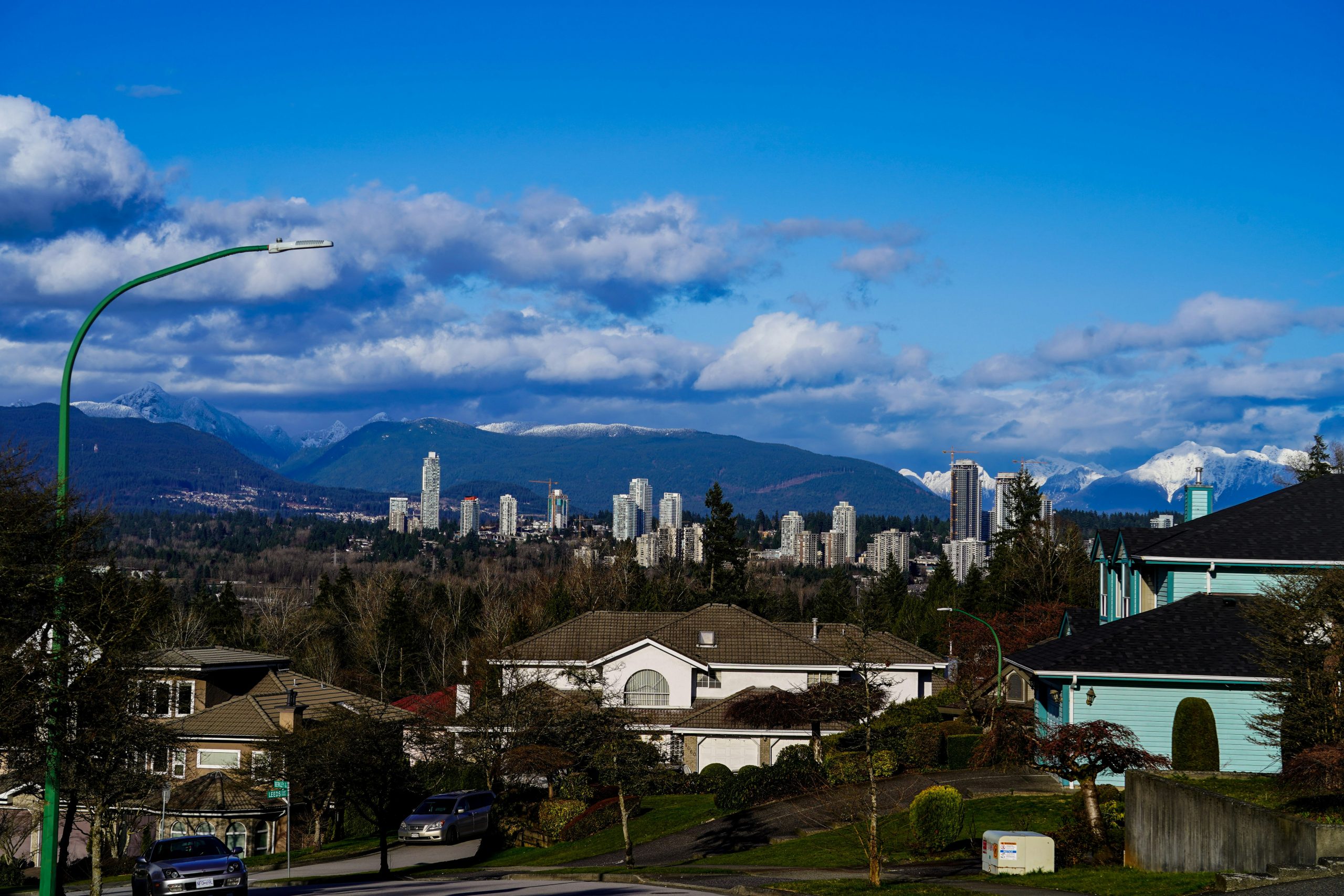 Suburban neighborhood homes in the Pacific Northwest — tree-lined streets similar to Bothell, WA