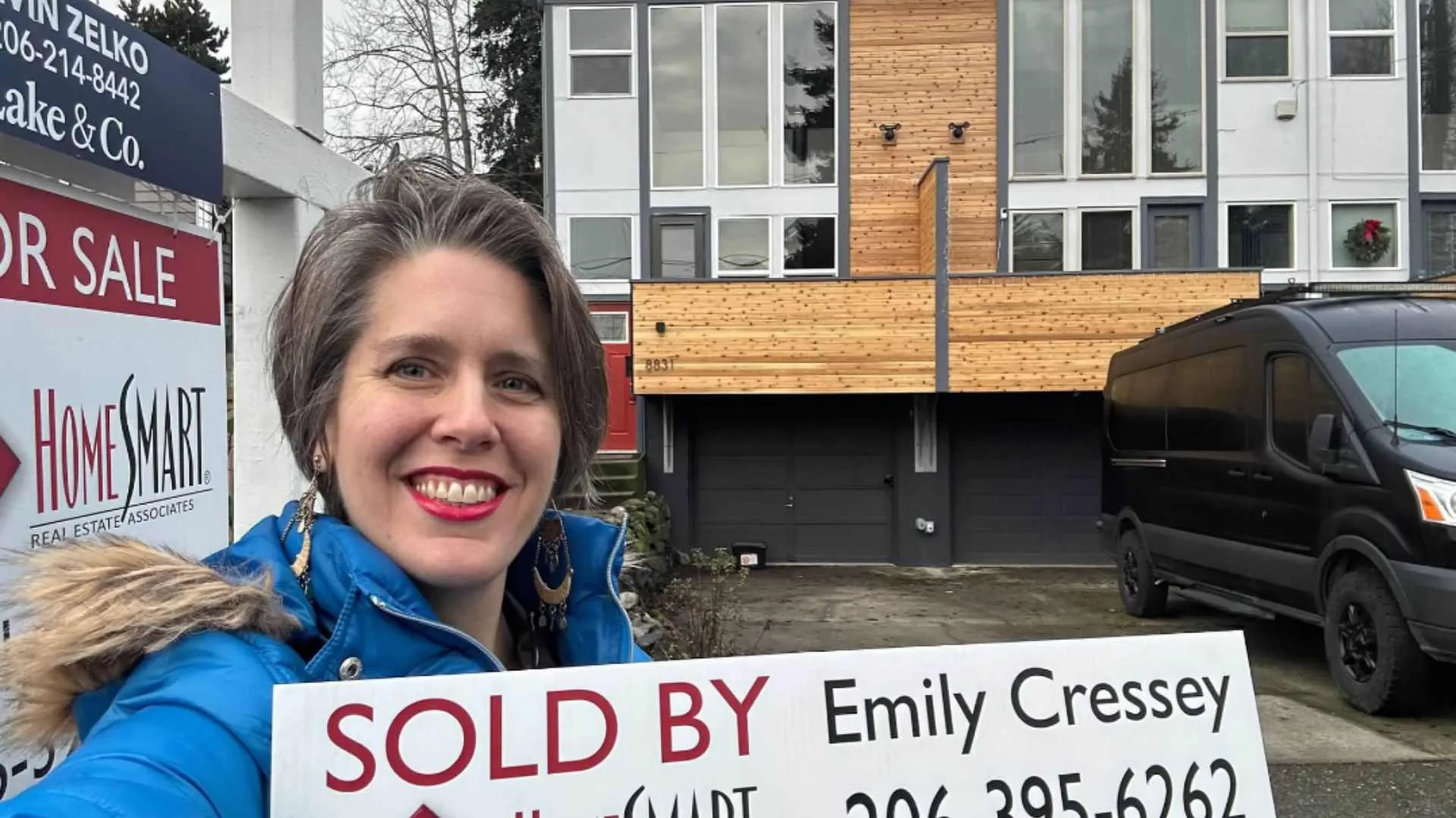 First-time buyers celebrating closing on an Edmonds Washington home