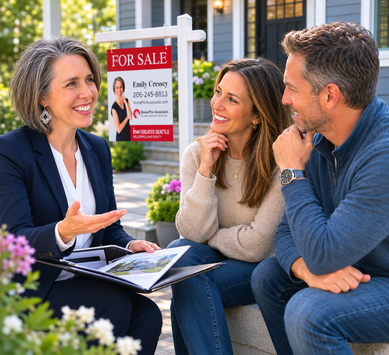 Emily Cressey Keller Williams for sale sign Seattle real estate