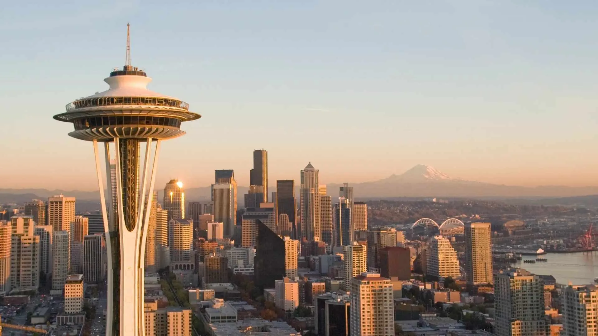 Seattle Space Needle skyline view Washington